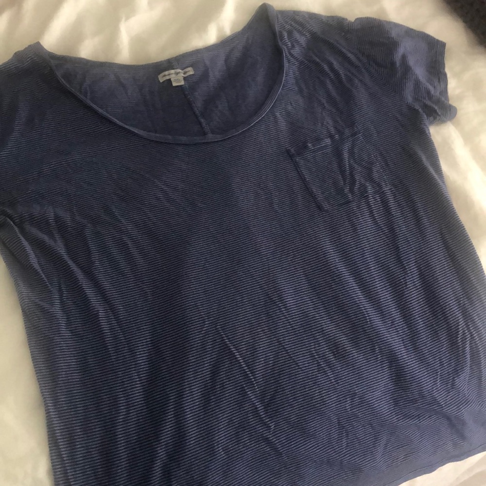 Striped AEO pocket tee